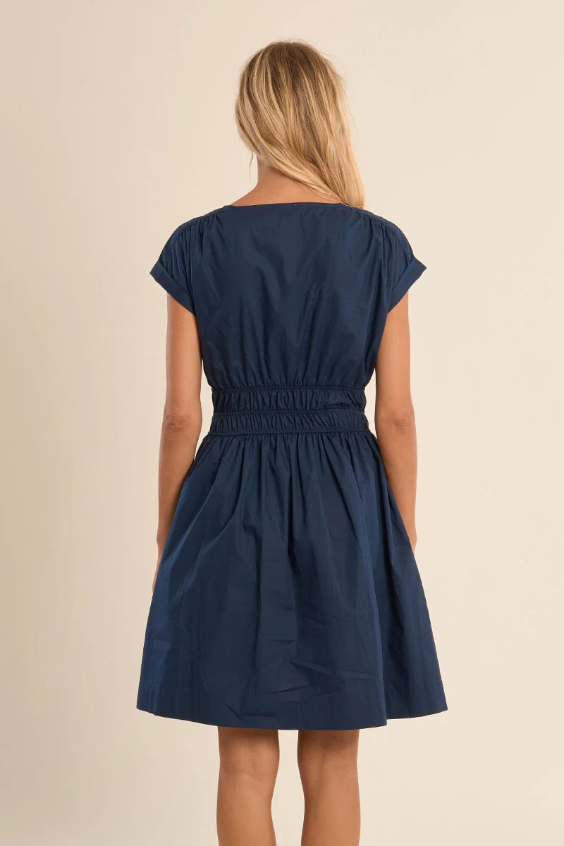 MB Navy Smocked Dress