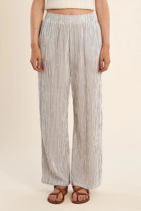 Navy Stripe Woven Pants