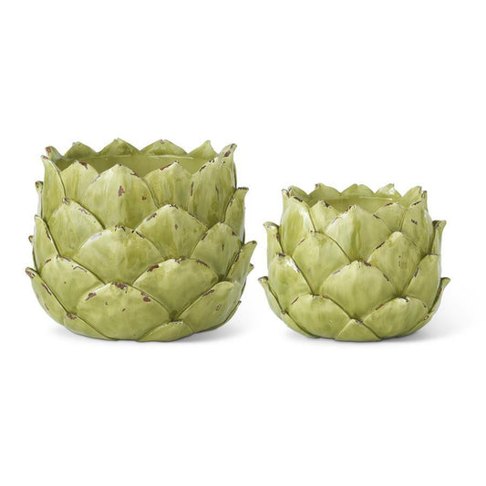 Green Artichoke Planters