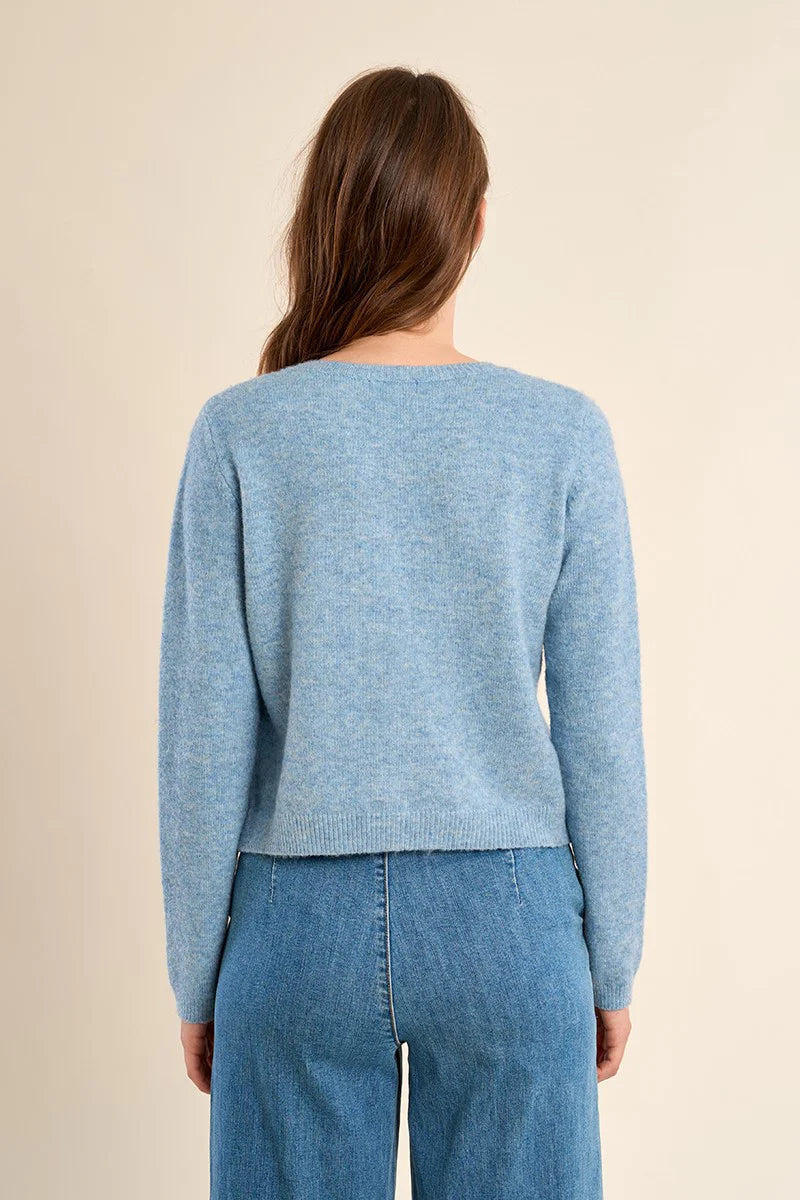 MB Blue Woven Cardigan