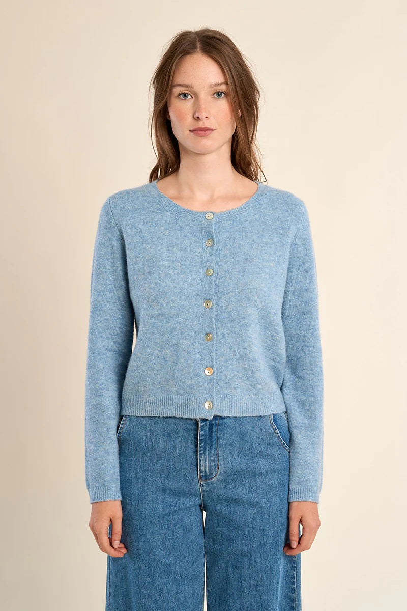MB Blue Woven Cardigan