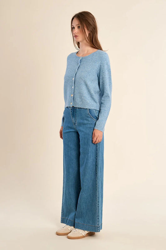 MB Blue Woven Cardigan