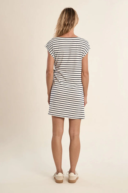 MB Navy Stripe Side Tie Dress