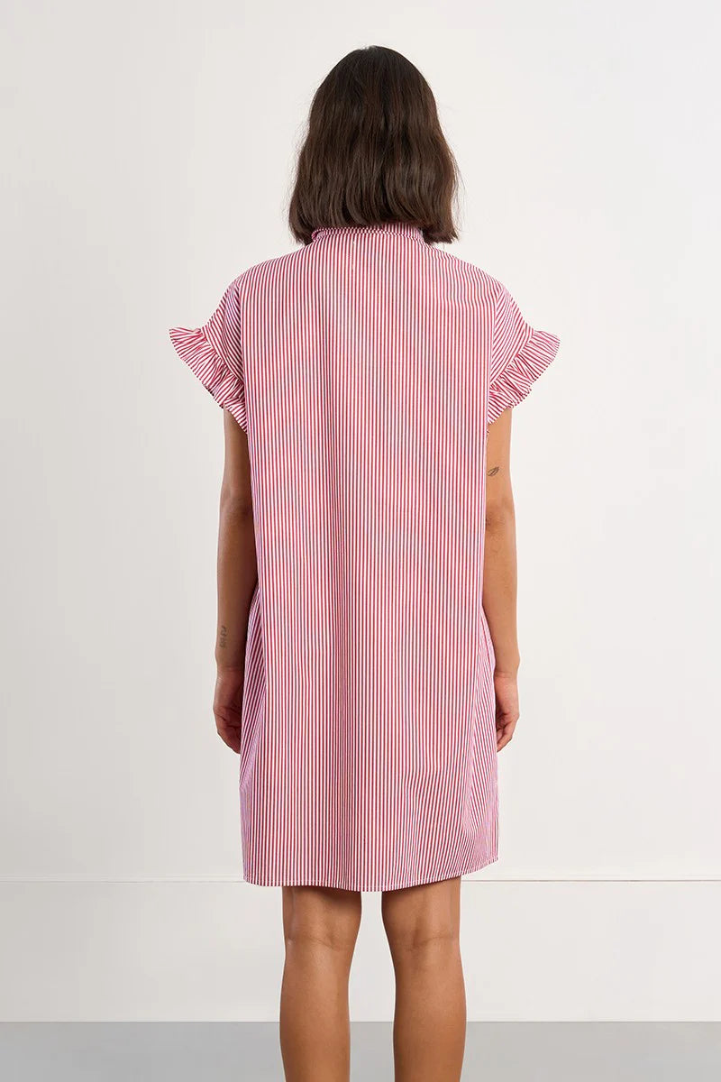 MB Red Stripe Shirt Dress