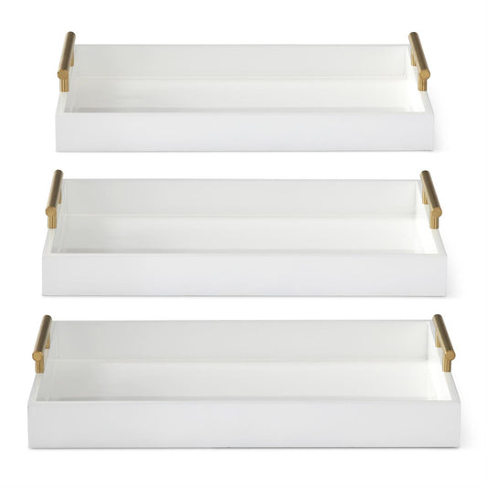 Gold Handle White Trays