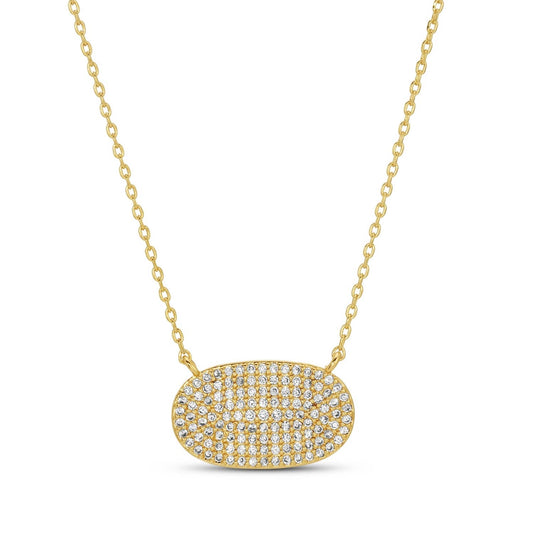 Unity Pave Oval Necklace