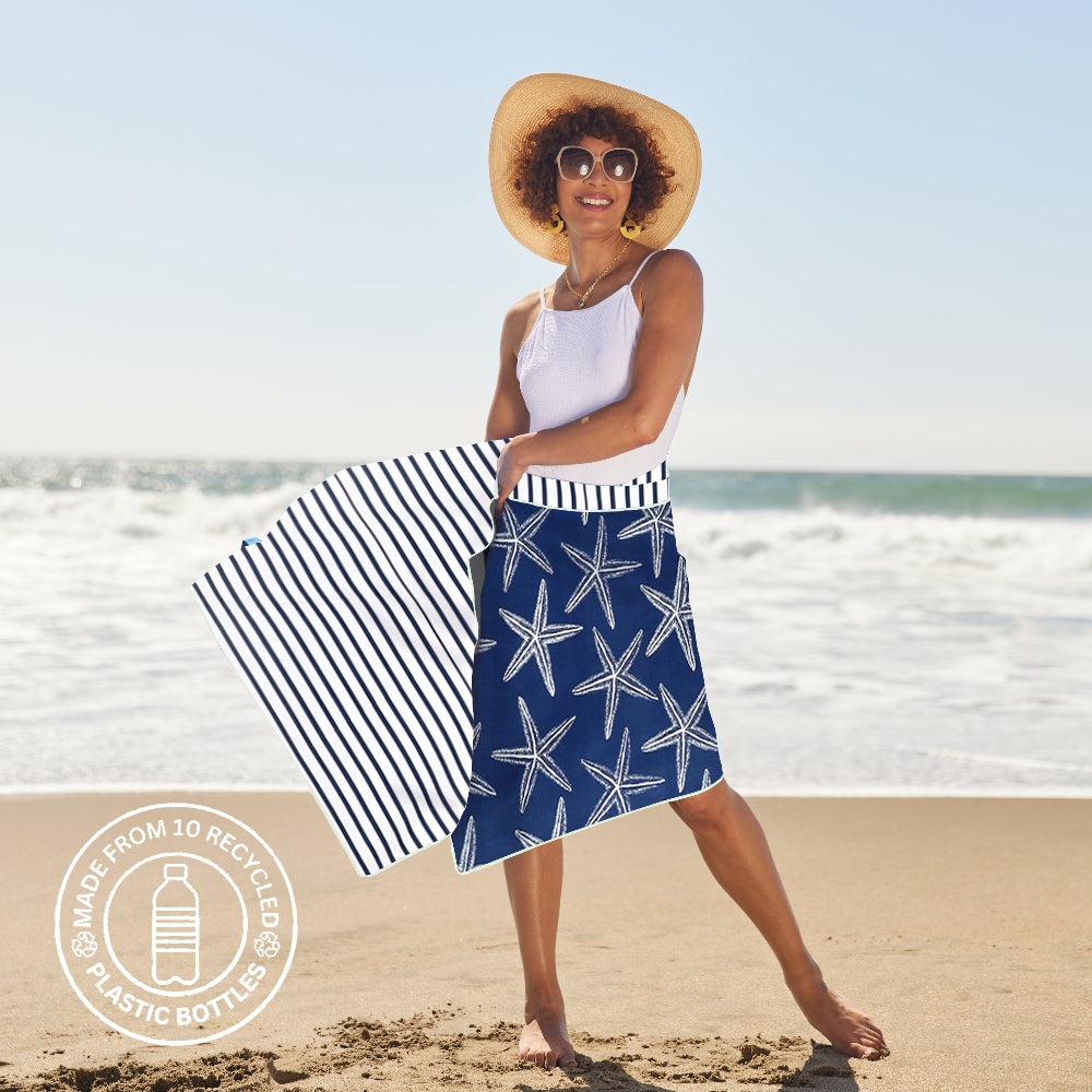 Starfish Reversible Eco Beach Towel