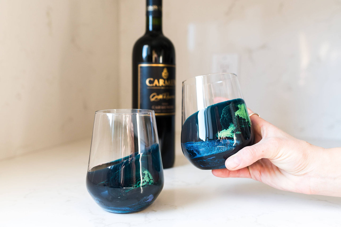 Ocean Resin Wine Glass