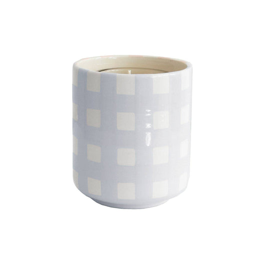 Gingham Vase Candle Holder