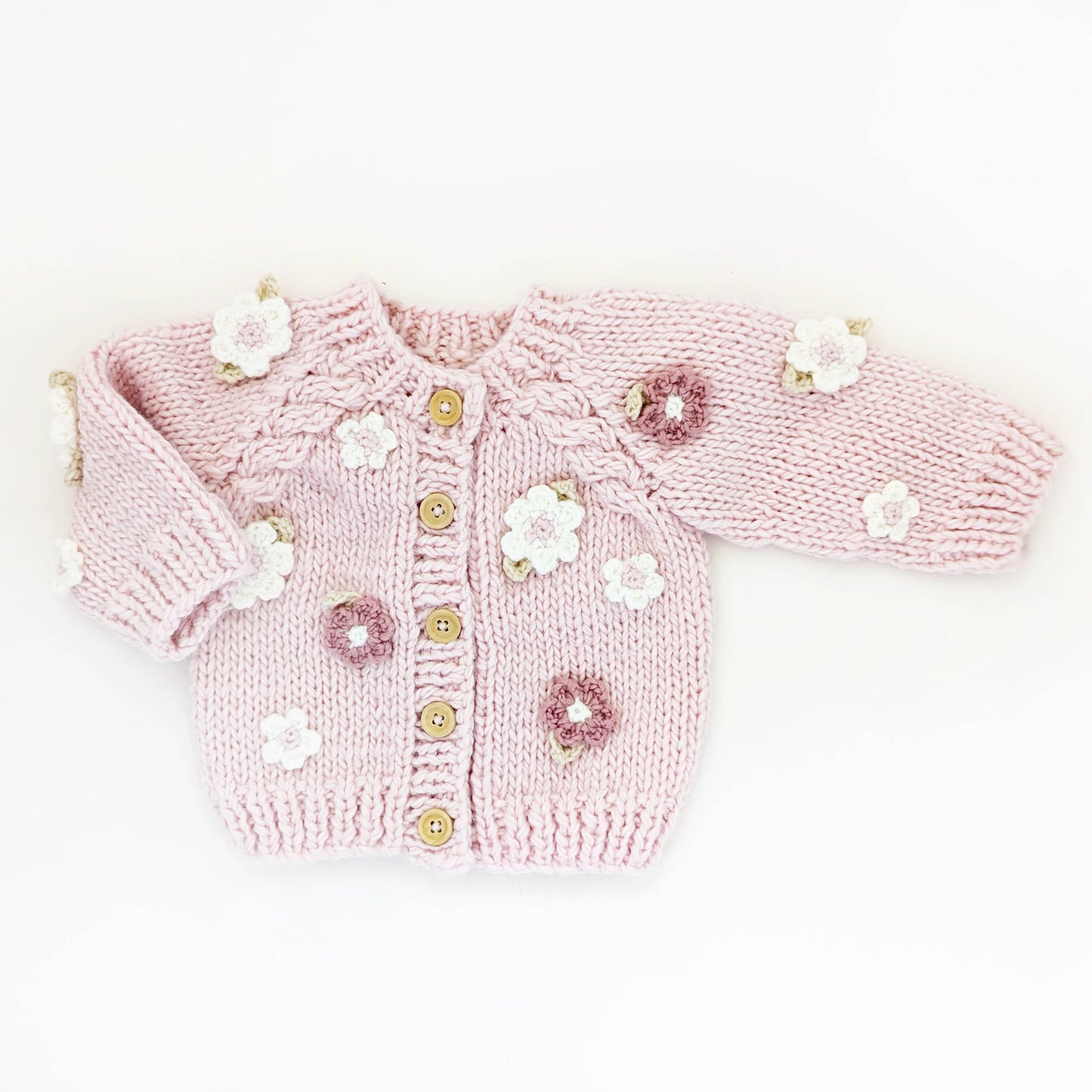 Blush Flower Cardigan Sweater