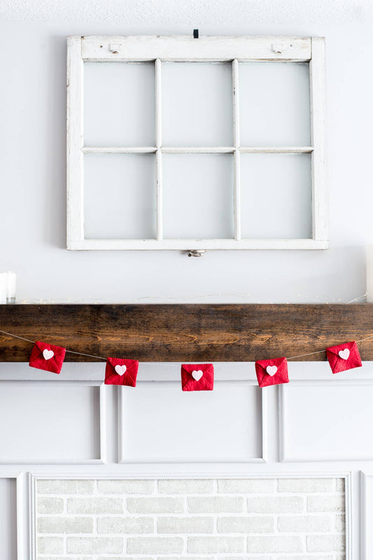 Valentines Wool Felt Garland