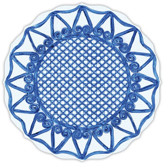 Cane Blue Posh Paper Placemats