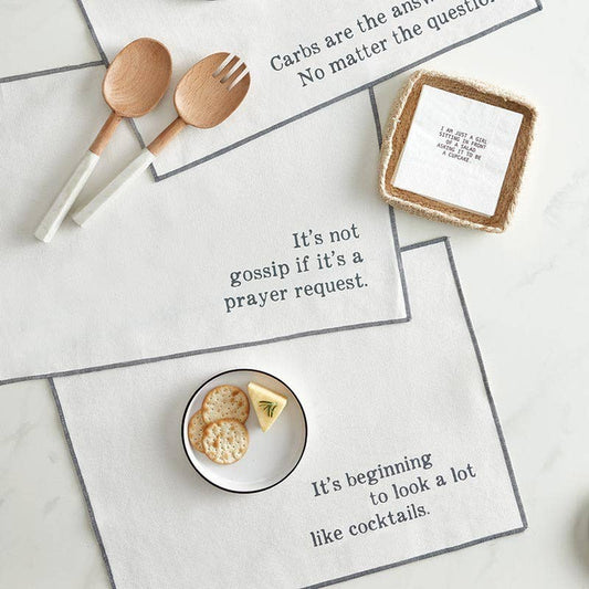 Girl Asks Salad Cocktail Napkin
