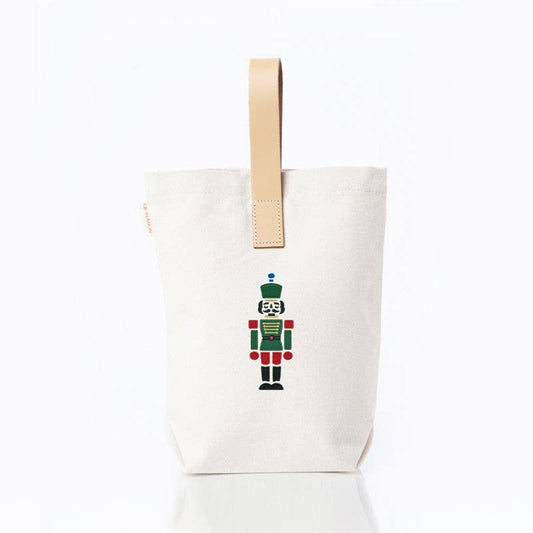 Leather-Grip Wine Carrier for Two Bottles - Nutcracker