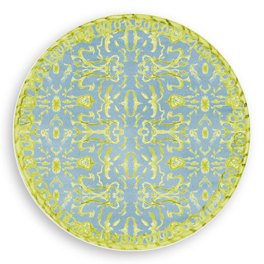 Blue Chartreuse Chinoiserie Reversible Placemat