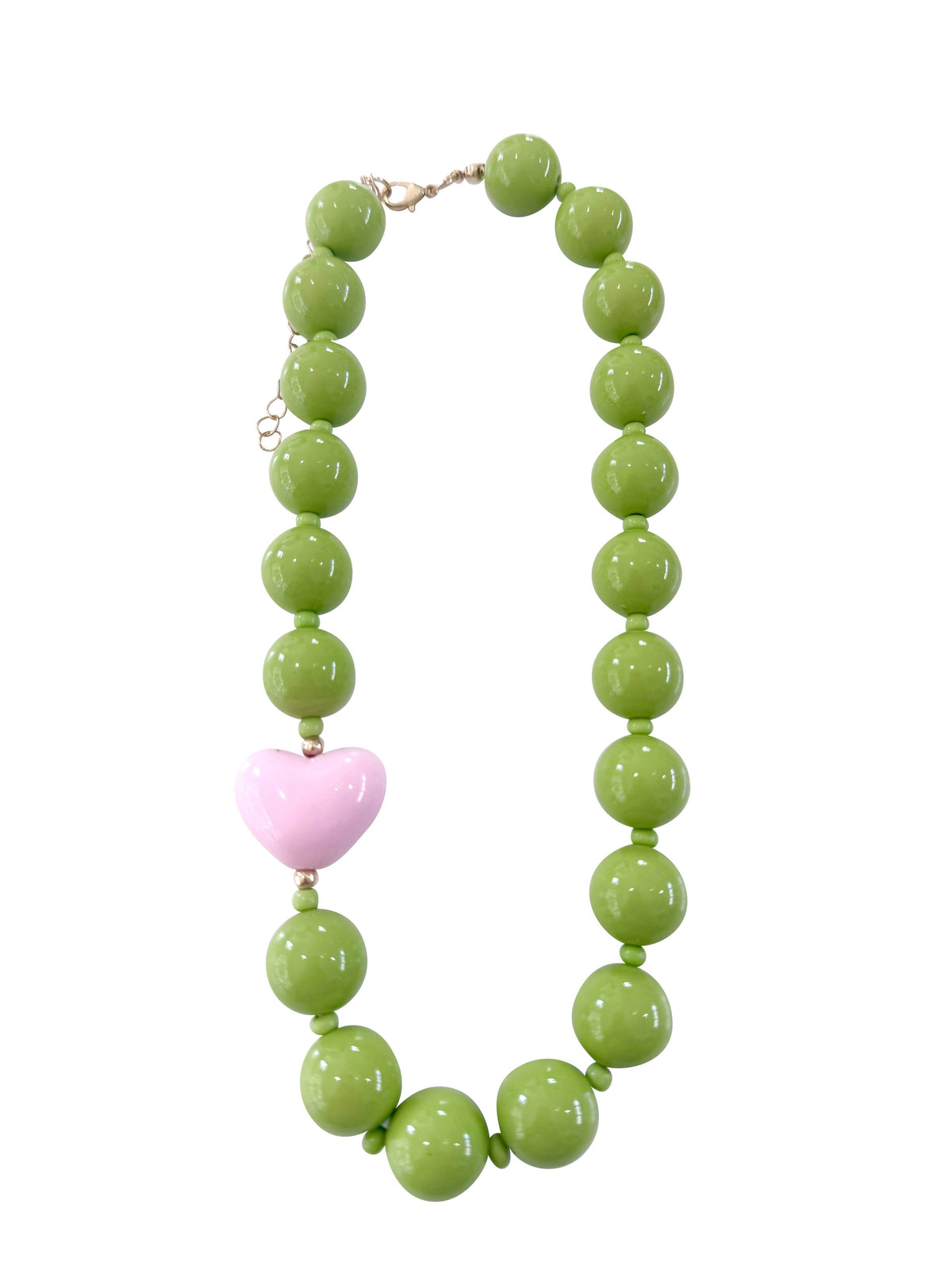 Pink Judy Chunky Heart Necklace