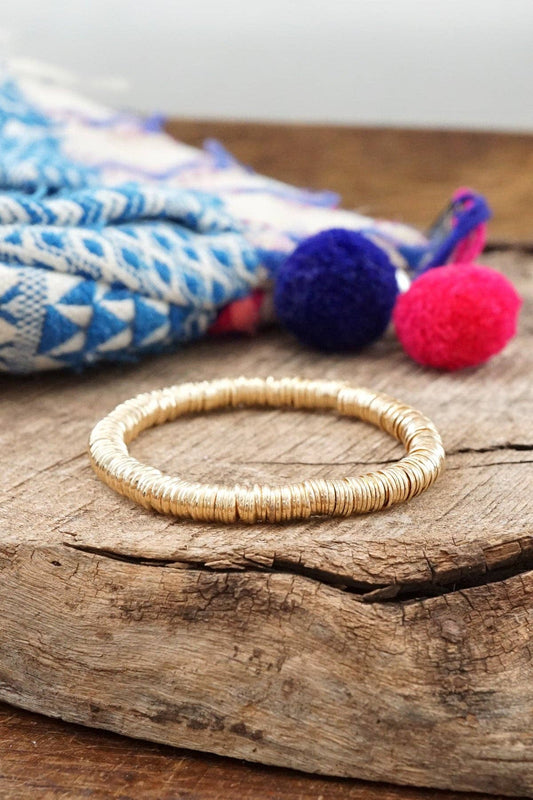 Shell Heishi Disc Bracelet