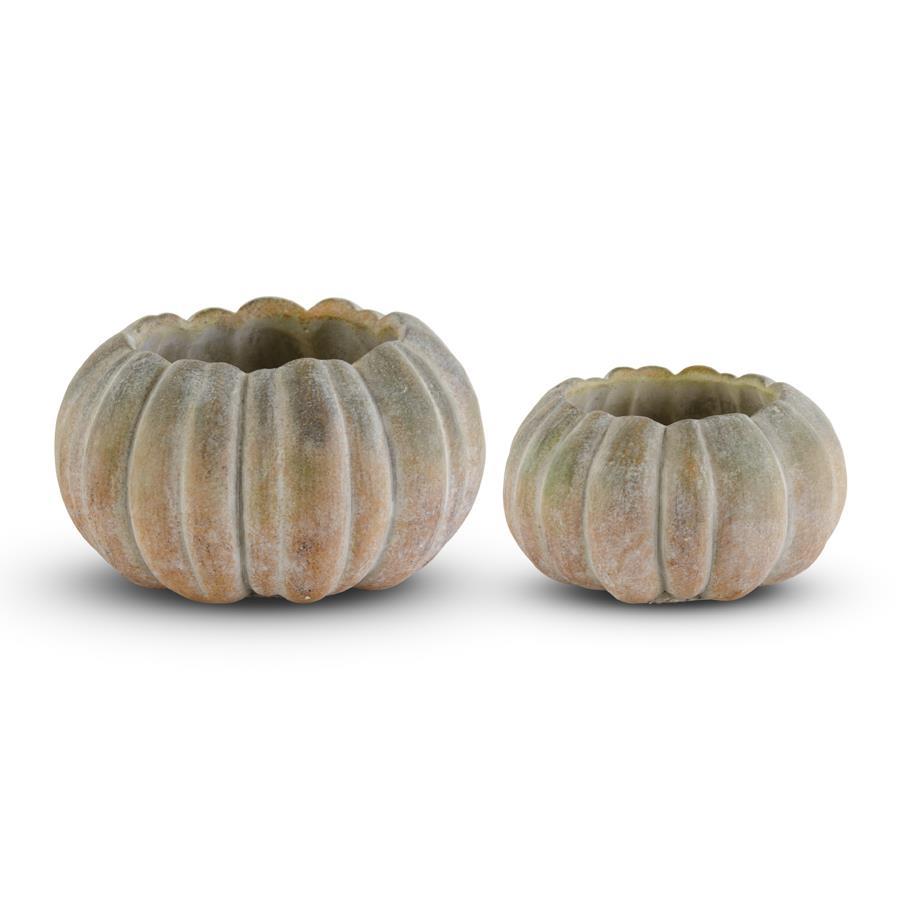 Whitewashed Pumpkin Pots
