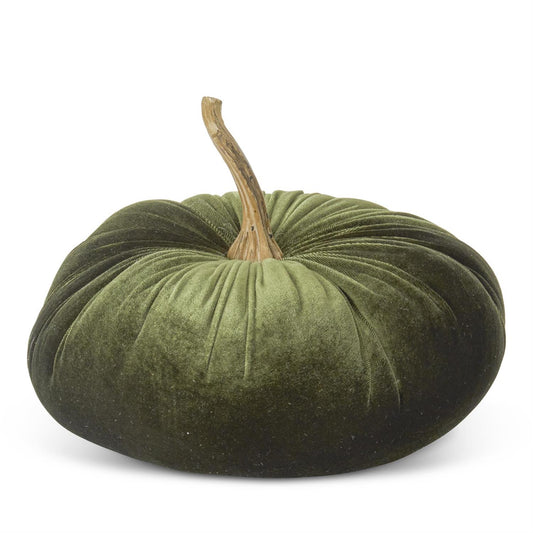 Green Velvet Stuffed Pumpkin