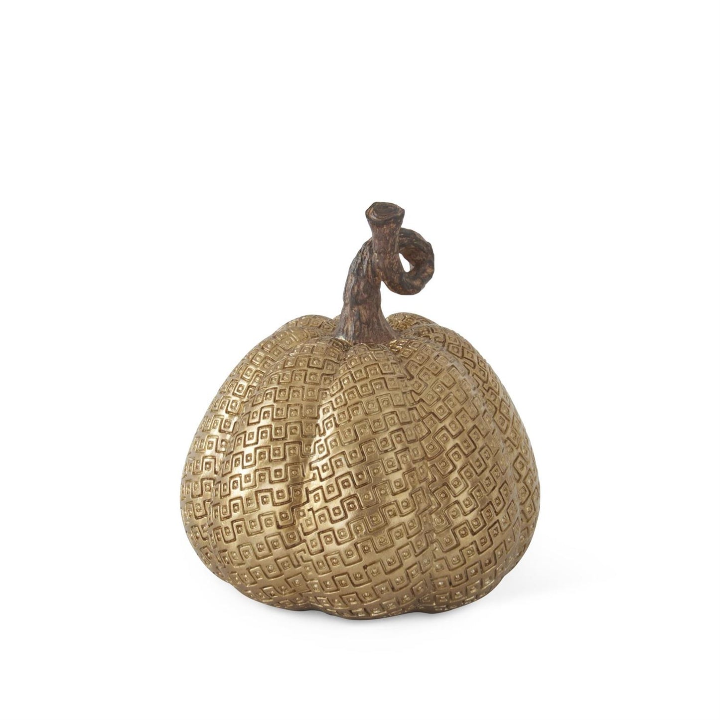Gold Resin Maze Embossed Pumpkin