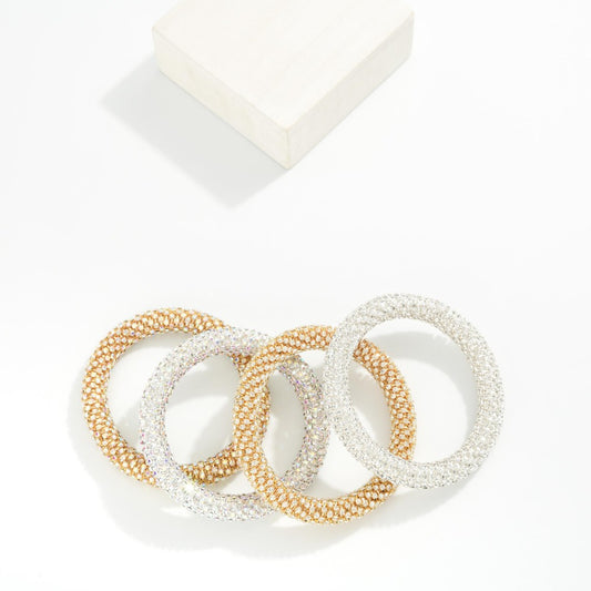 Rhinestone Studded Stretch Bracelet