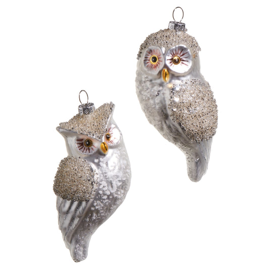 Iced Owl Ornament