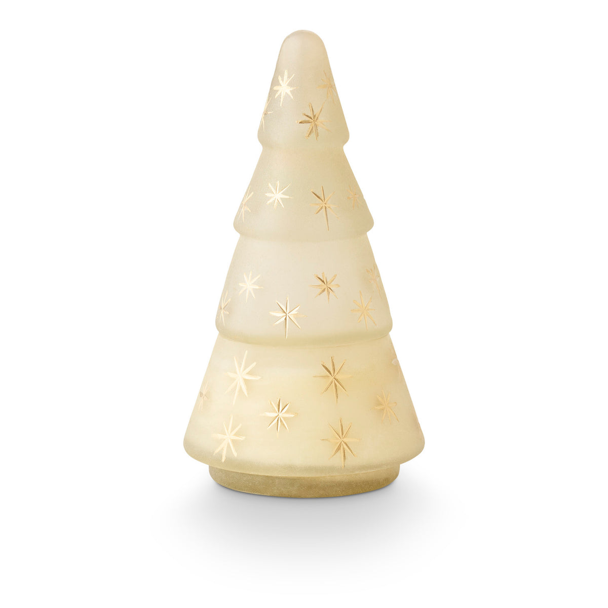 Winter White Star Tree Candle