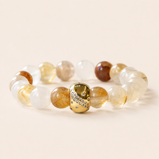 Topaz Quartz Gemstone Bracelet