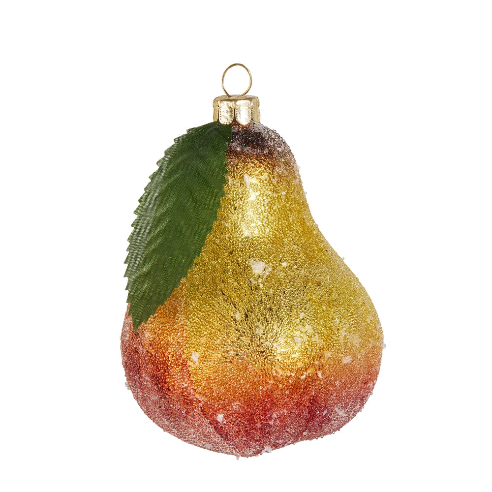 Glittered Pear Ornament