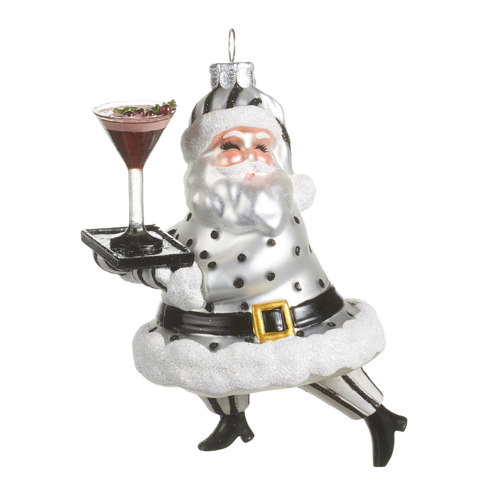 Espresso Service Santa Ornament