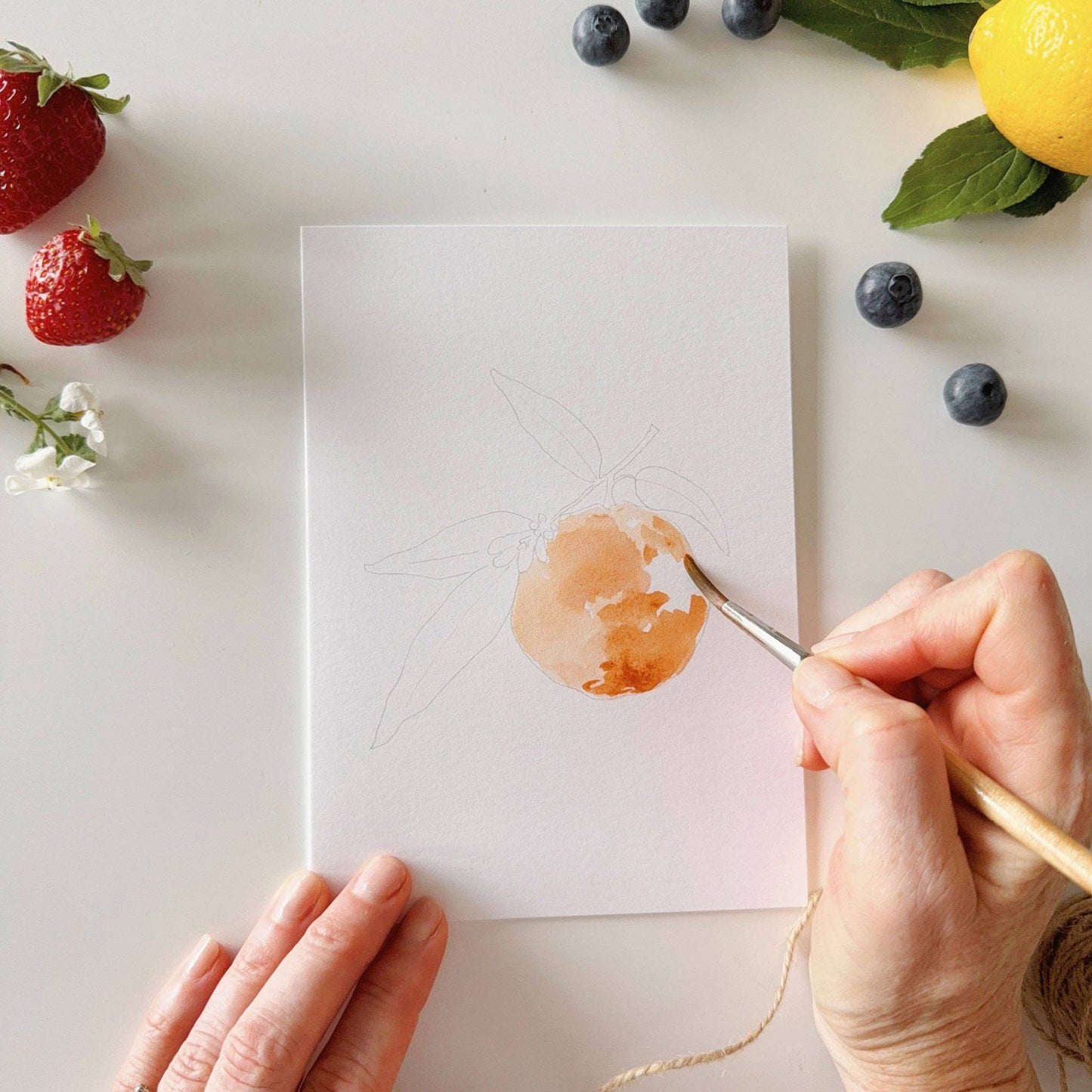 Fruit  Watercolor Notecards