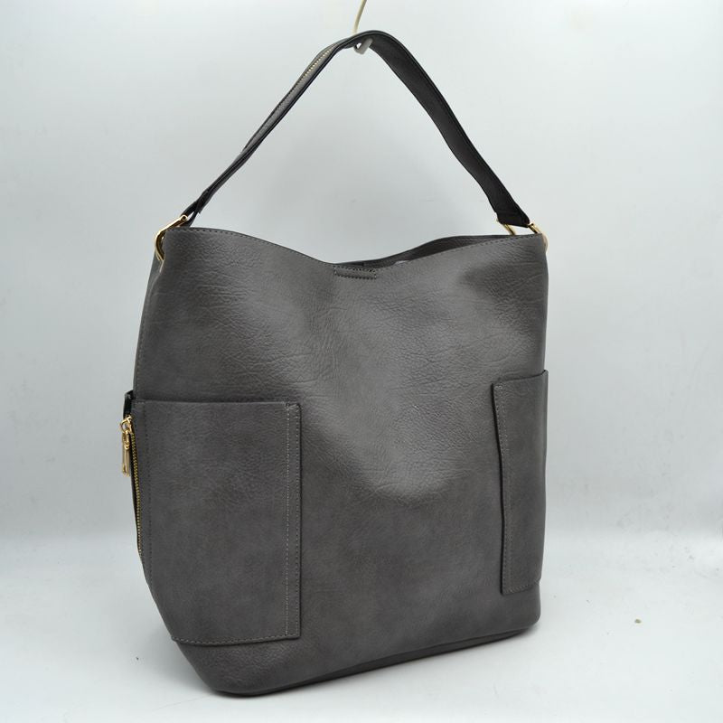 Vegan Shoulder Bucket Bag