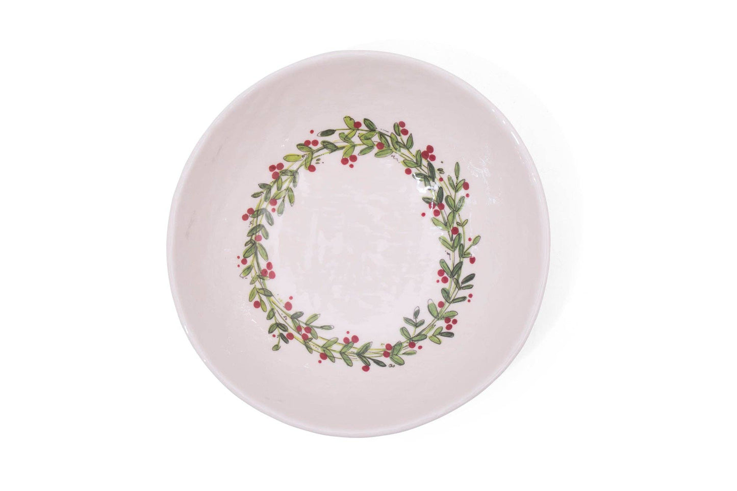 Christmas Wreath Large Serving Bowl