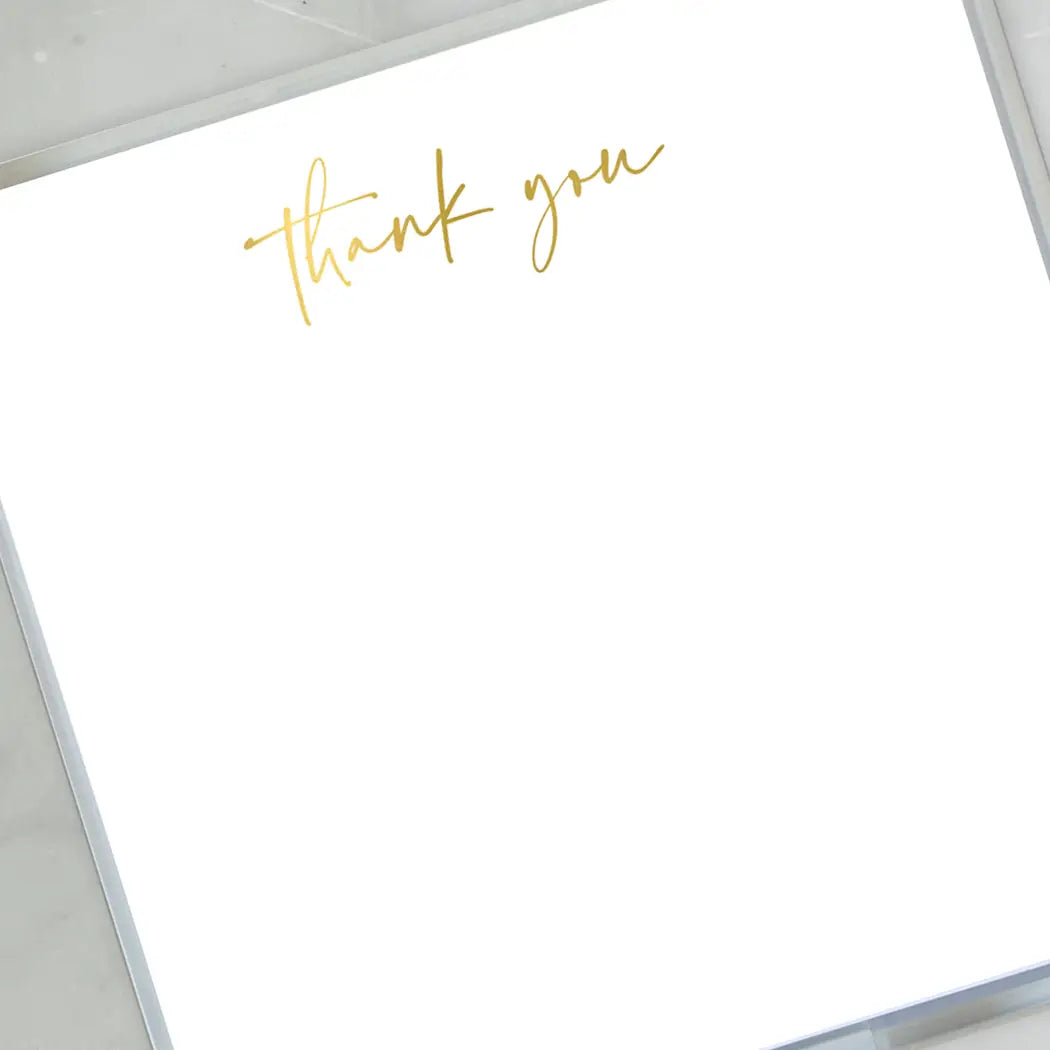 Small Gold Foil Thank You Notepad
