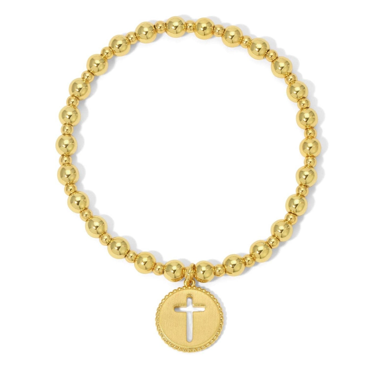 Cut-Out Cross Charm Bracelet