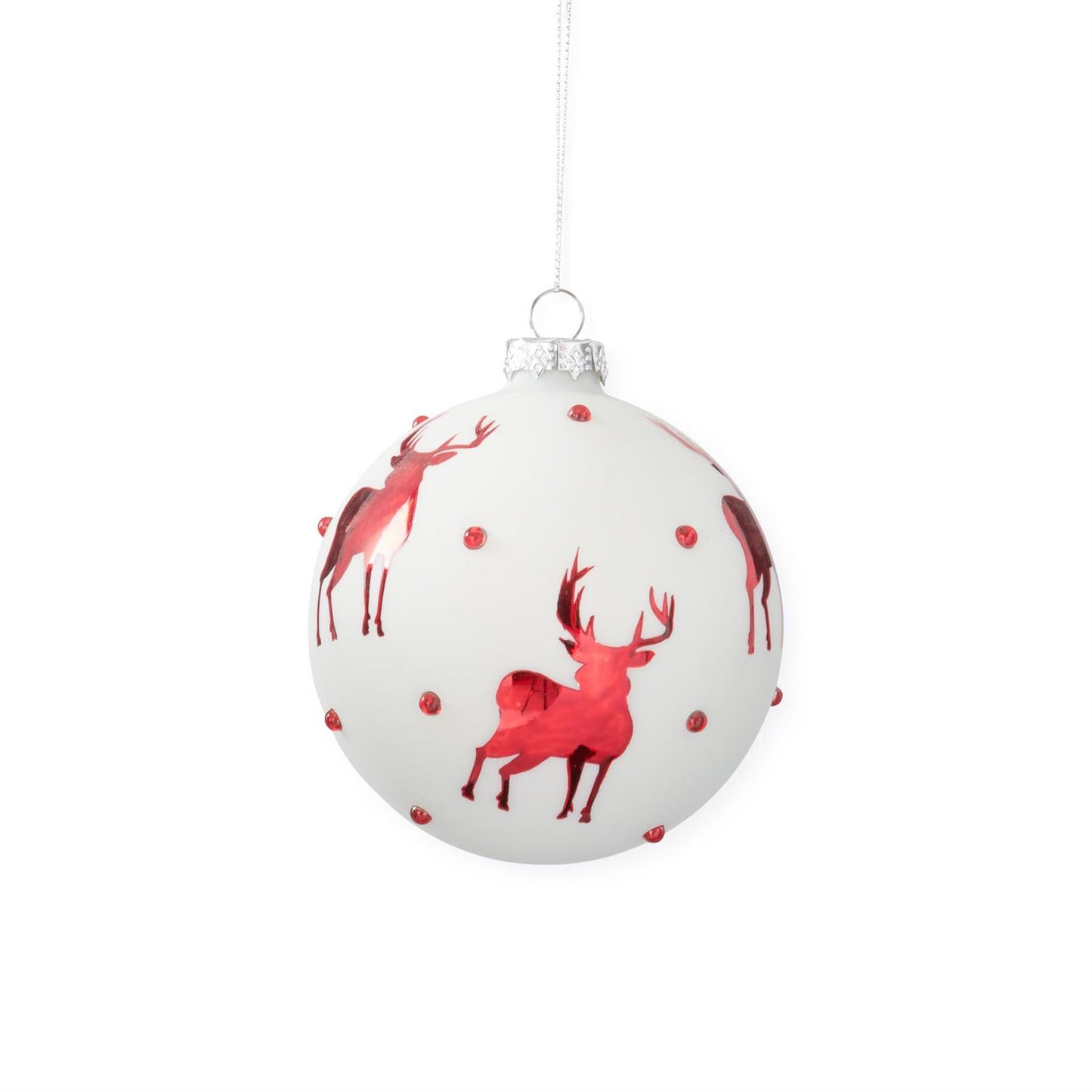 Red Reindeer & Crystals Ornament