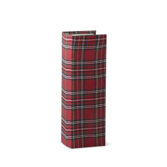 Red Christmas Plaid Wine Box