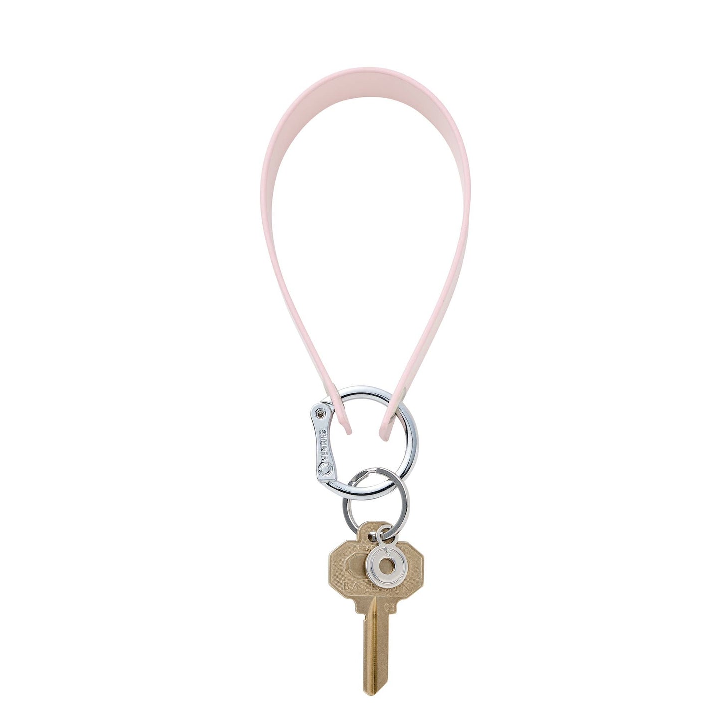 Pink Leather Loop Keychain