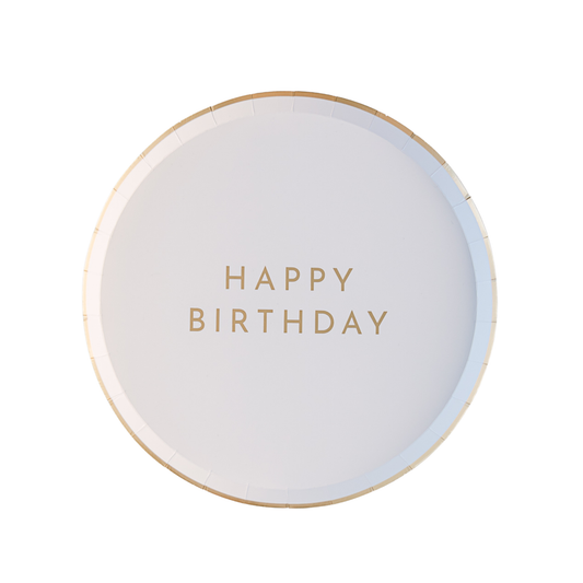 White Gold Birthday Plate