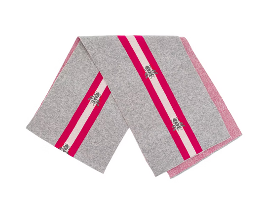 Pink Lurex Bee Line Scarf