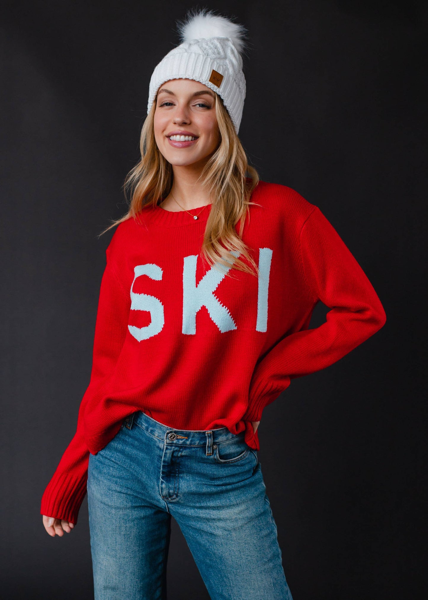 Red Ski Sweater