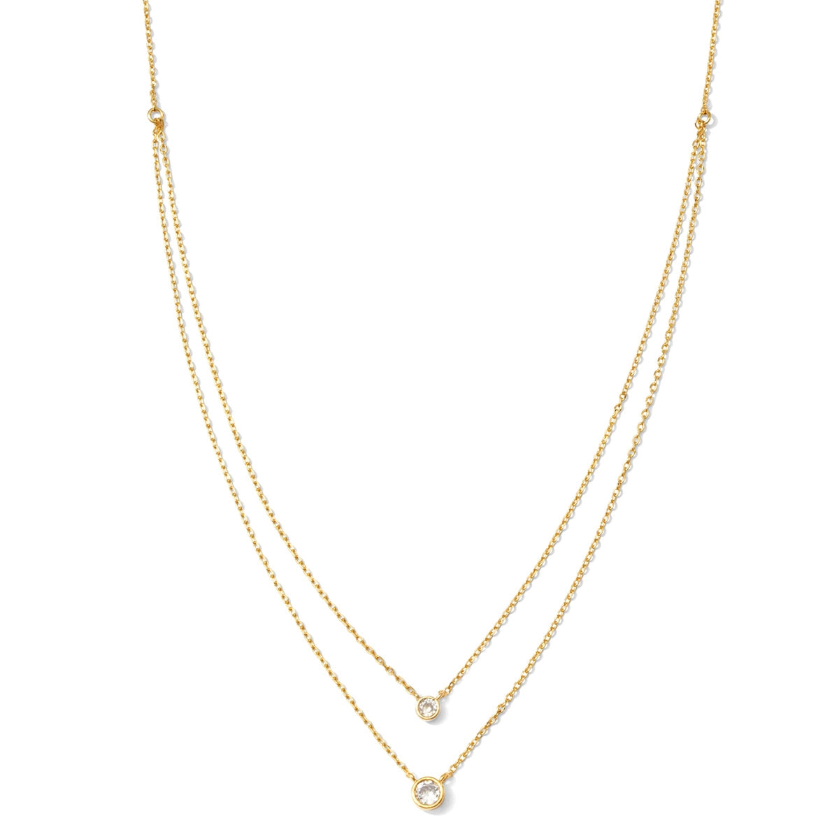 Double Layer Cz Necklace