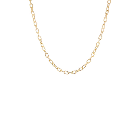 Gold Plated 16" Cable Chain Link Necklace
