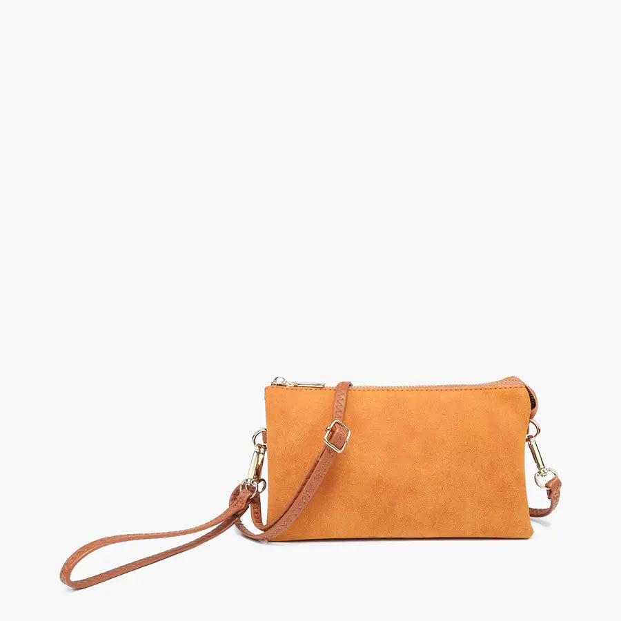 Riley Suede  Crossbody Wristlet