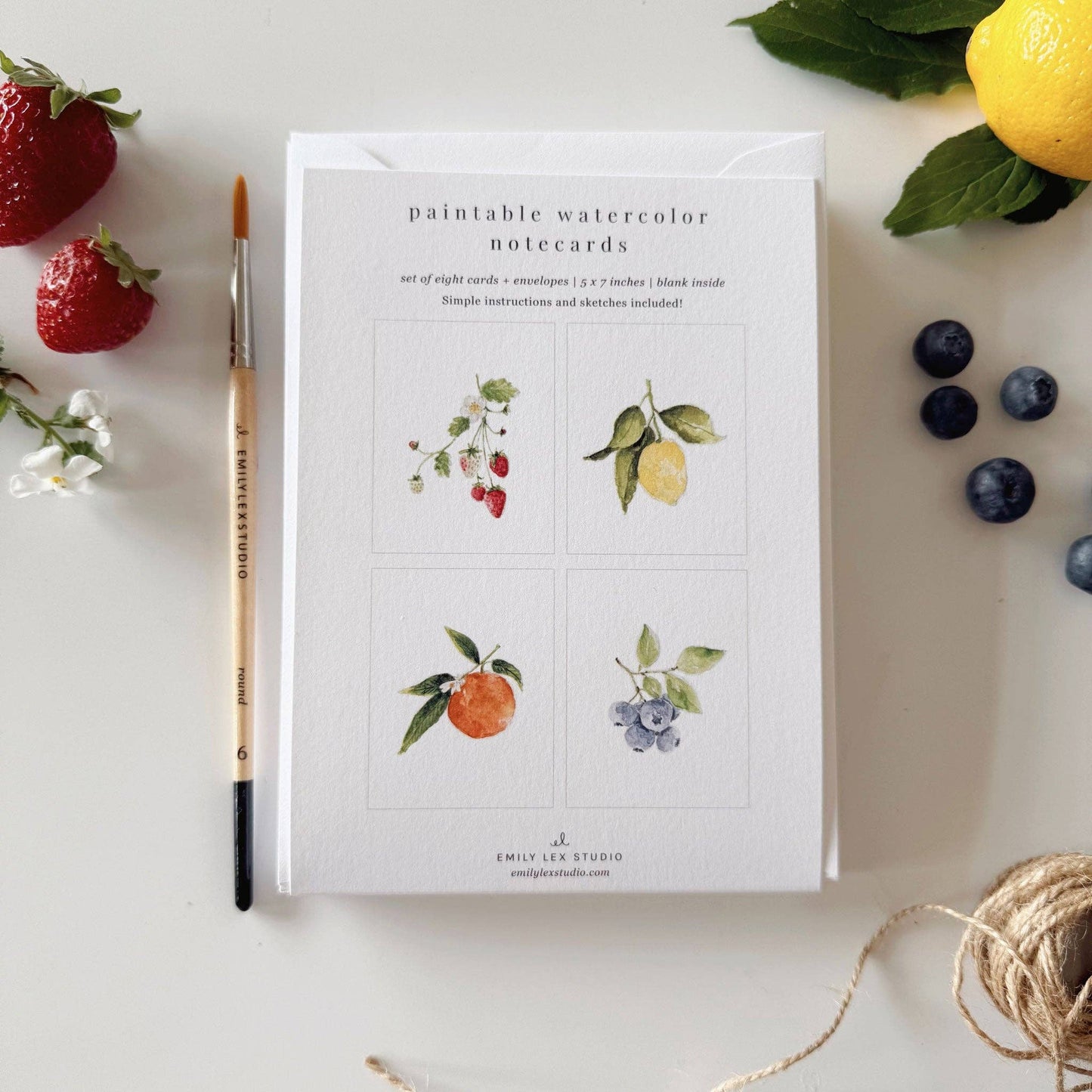 Fruit  Watercolor Notecards