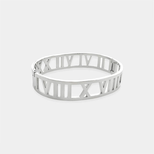 Roman Numeral Cut Out Bangle