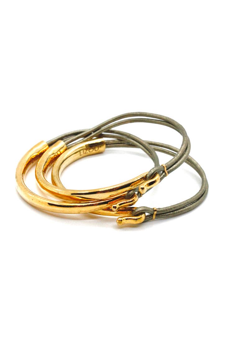 Sheen Leather Bangle Bracelet