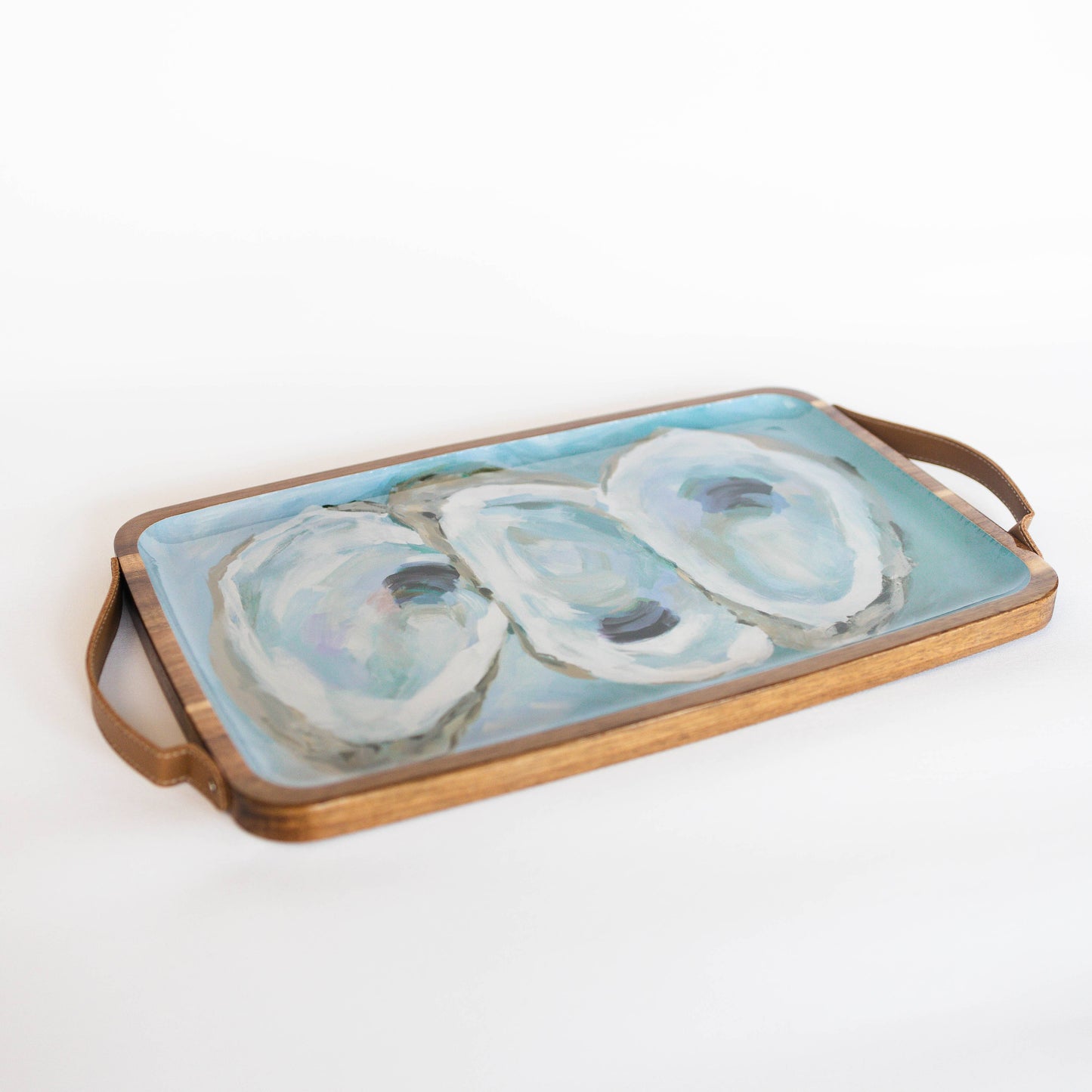 Wooden Serving Tray (Rectangle) - Coastal Oysters