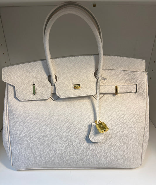 Vegan Leather w/Gold Tote Bag