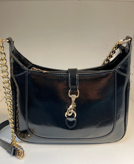 Patent Vegan Leather Shoulder Chain Bag
